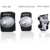 image:imageBOSONER KidsYouth Knee Pads Elbow Pads Wrist Guards Set for 315 Years Child Protective Gear Set for Roller Skates Cycling BMX Bike Skateboard Inline Skating Scooter Riding SportsSilver Black
