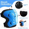 image:imageKidsYouth Knee Pad Elbow Pads Guards Protective Gear Set for Roller Skates Cycling BMX Bike Skateboard Inline Skatings Scooter Riding SportsBlack  Blue