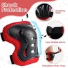image:imageKidsYouth Knee Pad Elbow Pads Guards Protective Gear Set for Roller Skates Cycling BMX Bike Skateboard Inline Skatings Scooter Riding SportsBlack  Red