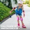 image:imageKidsYouth Knee Pad Elbow Pads Guards Protective Gear Set for Roller Skates Cycling BMX Bike Skateboard Inline Skatings Scooter Riding SportsDeep Pink