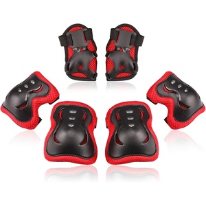 image:imageKidsYouth Knee Pad Elbow Pads Guards Protective Gear Set for Roller Skates Cycling BMX Bike Skateboard Inline Skatings Scooter Riding SportsBlack  Red